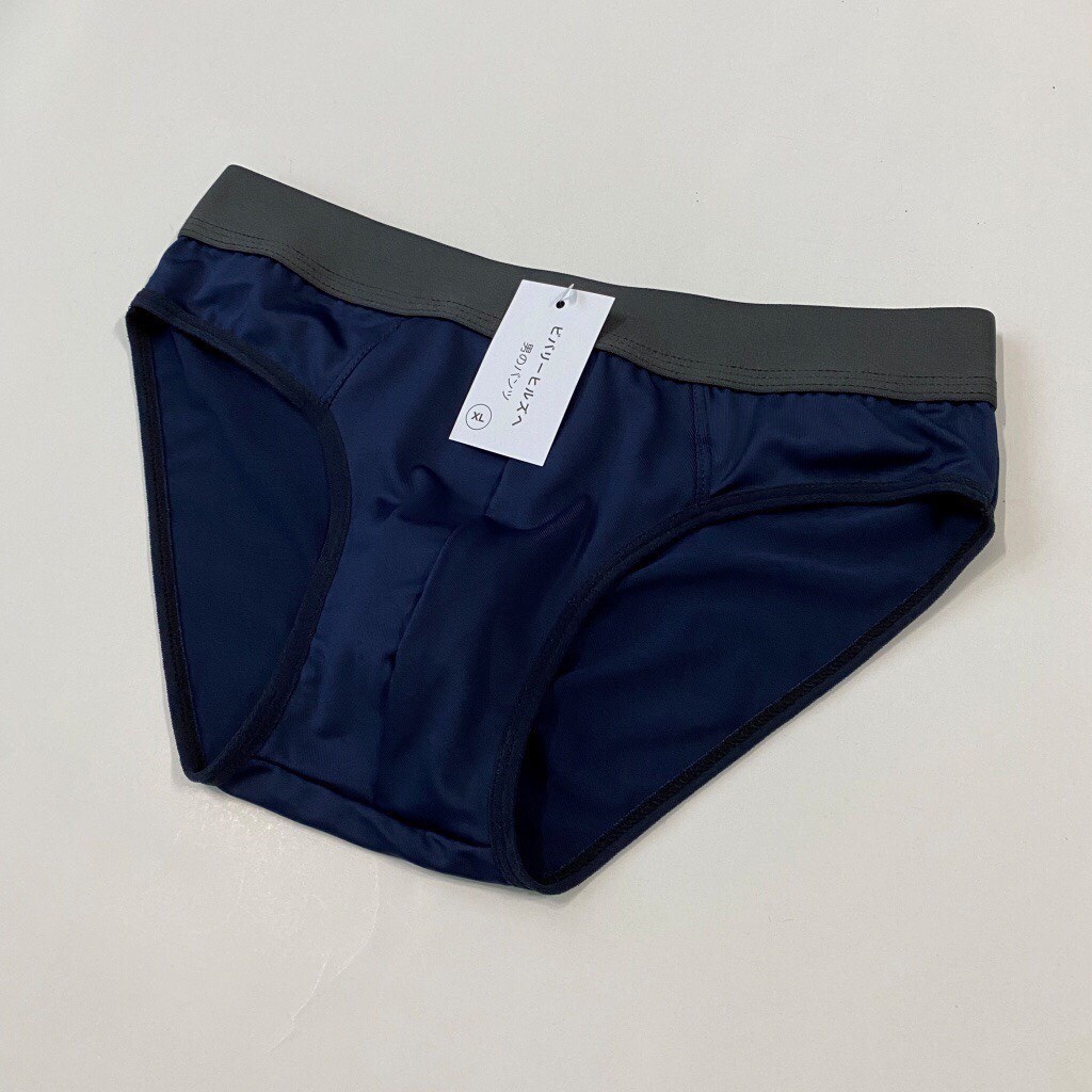 Quần Sịp Nam Cạp Đen Thun Lạnh Cao Cấp, Co Dãn, Thấm Hút Tốt, Lưng Cao, Kháng Khuẩn