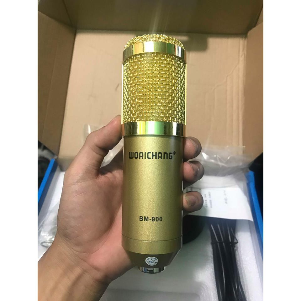 Micro Thu Âm Woaichang BM-900, mịc thu âm livestream, hát karaoko, bán hàng online cao cấp cực hay