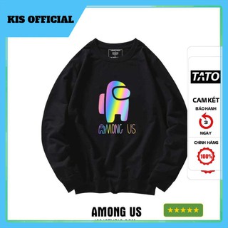 Áo Sweater Among US Phản Quang 7 màu dài tay Unisex in hiệu ứng Hologram [KIS OFFICIAL]