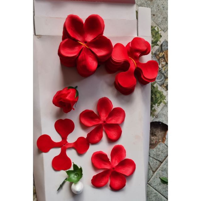 Nguyên liệu làm đầu bông hoa sáp thơm 3 lớp 50 bông