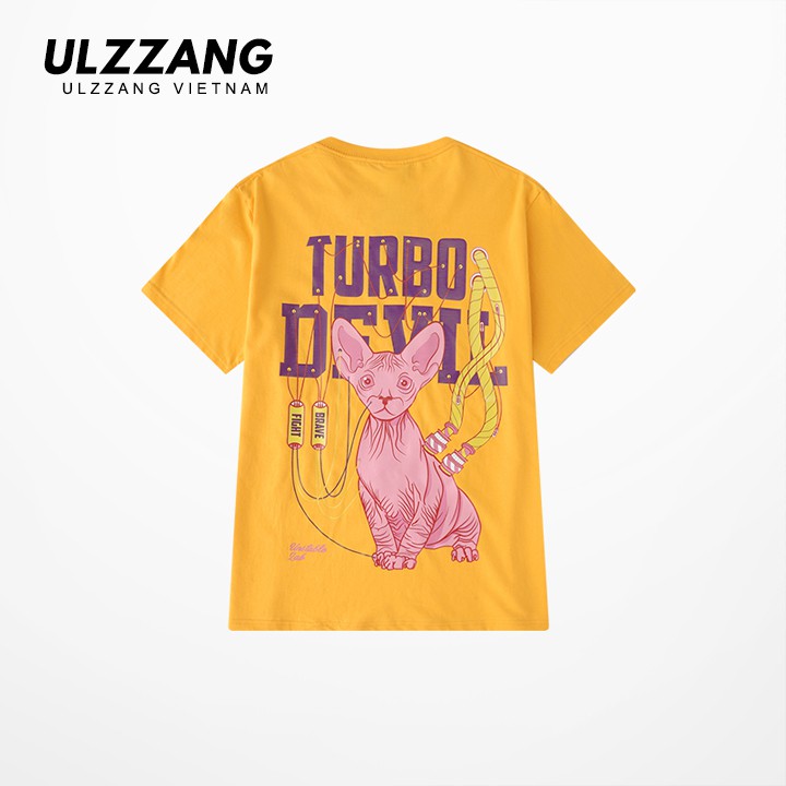 Áo thun tay lỡ ULZZANG cotton dáng unisex, áo form rộng in hình mèo sphynx | BigBuy360 - bigbuy360.vn