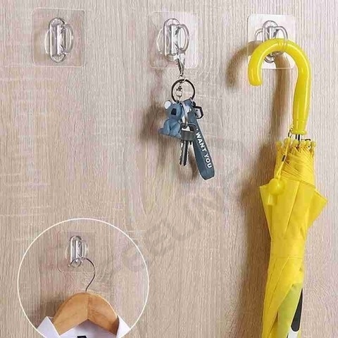 Kích Thước Lớn 7 * 7cmMóc Treo Chai Lọ Trong Suốt Có Giác Hút Gắn Tường Chắc Chắn