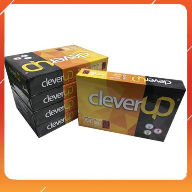 Giấy In A4 Clever Up Bãi Bằng ĐL80/92GSM. Giấy Có Khả Năng Bắt Mực Cao, Không Bị Kẹt Giấy.