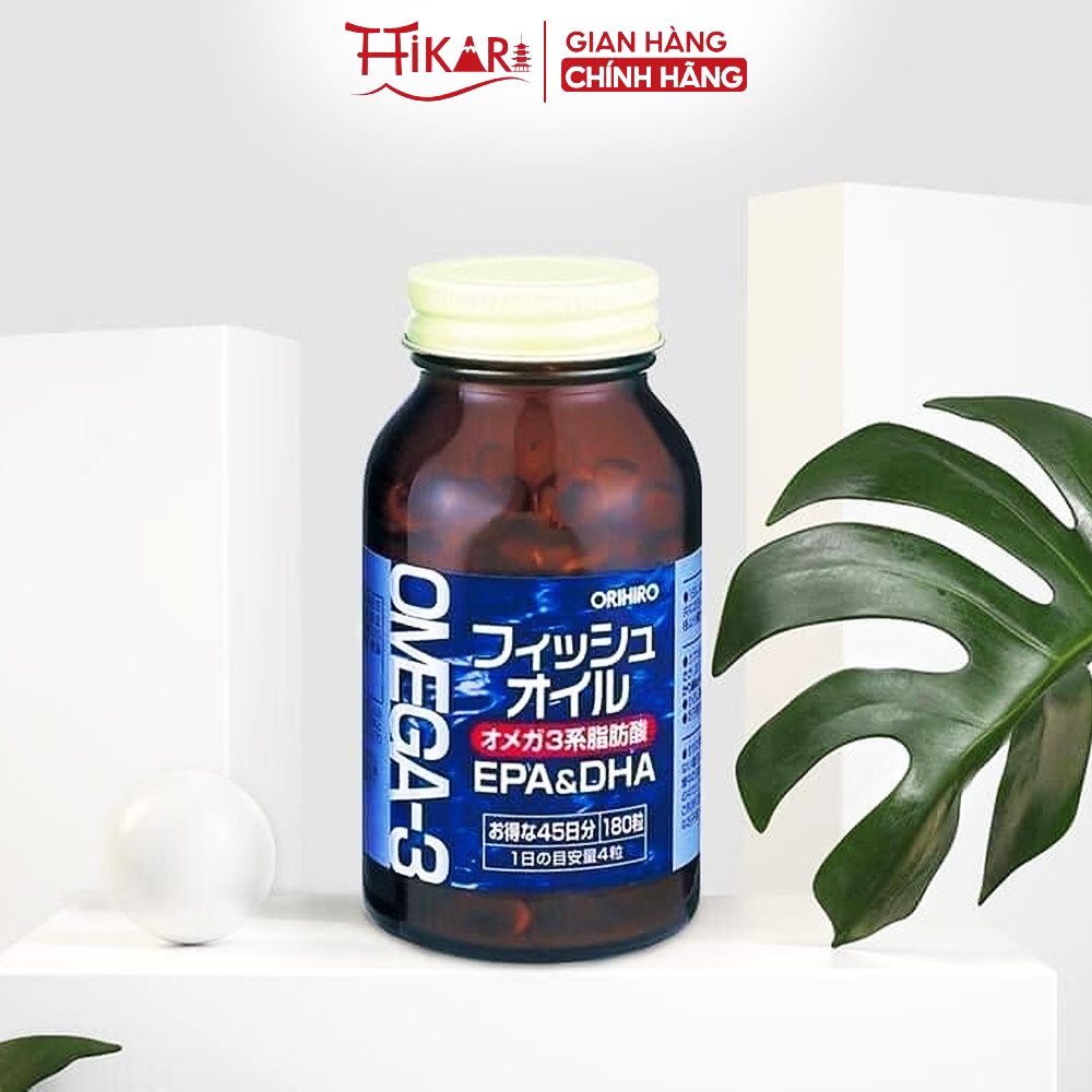 Viên uống dầu cá Omega 3 bổ mắt bổ não Orihiro Nhật Bản 180 viên