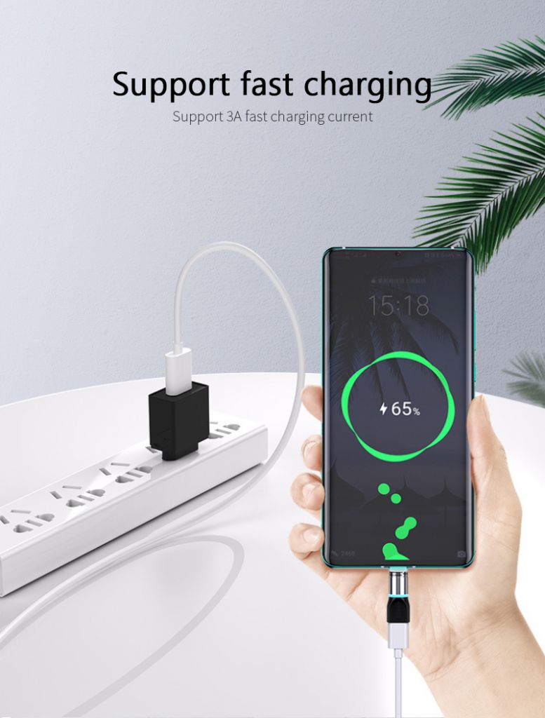 Đầu Chuyển Đổi Từ Tính Usb C Sang Micro Cho Điện Thoại Thông Minh Huawei Samsung S9 Xiaomi