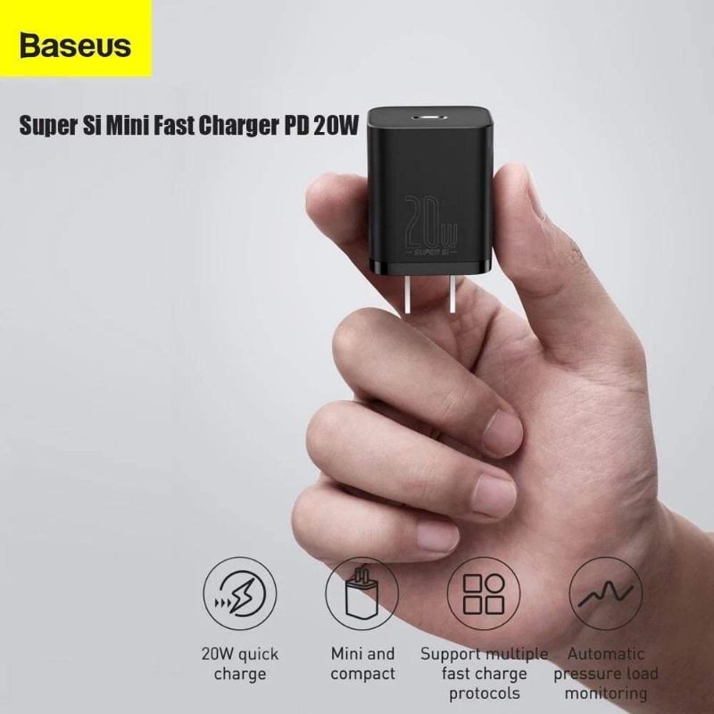 Củ sạc nhanh 20W cho IPhone 12 Series chính hãng Baseus Super Si Quick Charger bảo hành 12 tháng