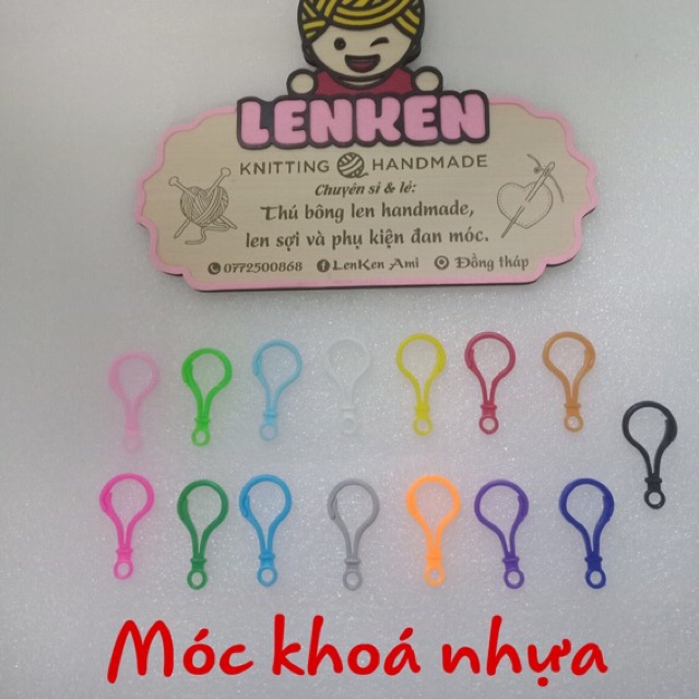 Combo 10 cái móc khoá nhựa