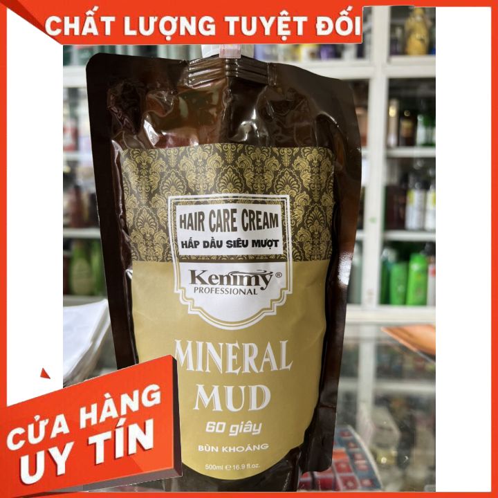 TÚI HẤP DẦU KENIMY HƯƠNG BÙN KHOÁNG 500ML phục hồi tóc hư tổn -bạn có thể dùng thay dầu xả hàng ngày ,mùi hương thơm lâu