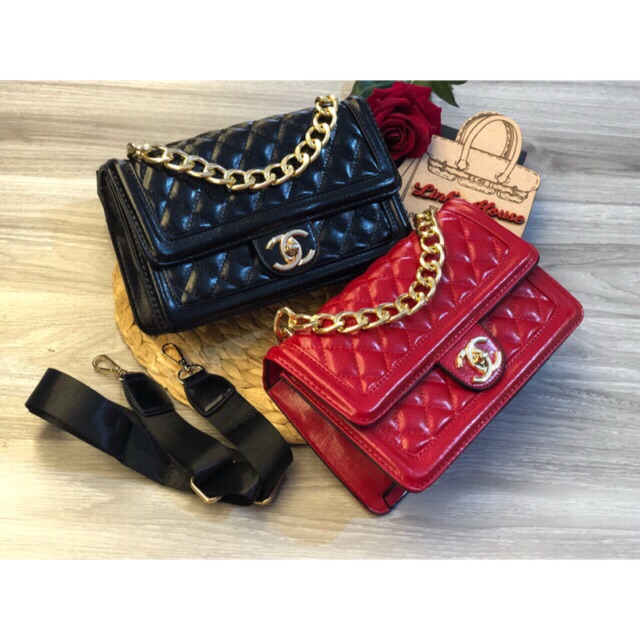 Túi chan nel da bóng