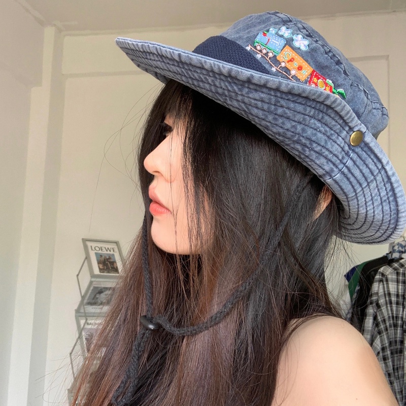 Nón Vành Họa Tiết Thêu Thời Trang Nữ