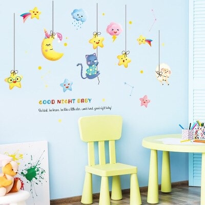 Decal Tranh dán tường/tủ/bàn học trang trí decor phòng ngủ cho bé như Hàn Quốc