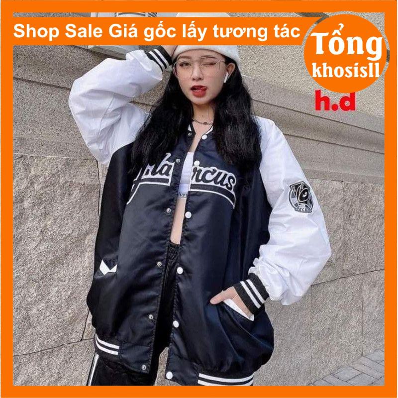 [ Mã FAMAYWA giảm 10K đơn 50K] Áo Khoác Dù Bomber MACus phối tay trắng 1 lớp - Thời trang thu đông nam nữ Unisex Ulzzang
