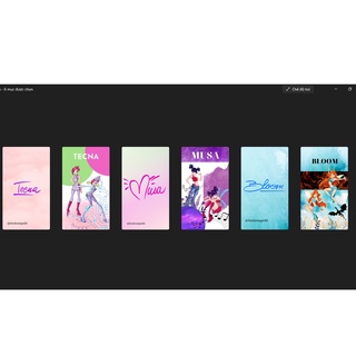 Thẻ card bo góc Winx club .