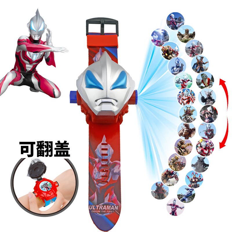 Đồng hồ chiếu 24 hình 3D Người Sắt Ironman Marvel Avengers điện tử đeo tay đủ hình nhân vật hoạt hình thú vị cho bé trai