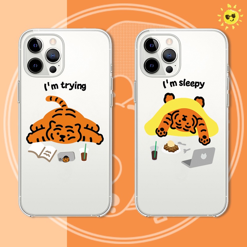 Ốp điện thoại TPU dẻo trong suốt họa tiết hoạt hình chú hổ dễ thương cho SAMSUNG GALAXY S10 PLUS S10E NOTE 9 8 5 4 3 2 S10+