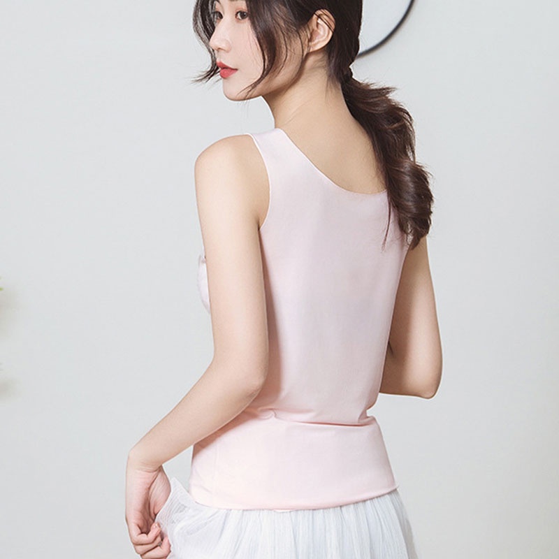 Áo lụa YEYA không tay không đường may phong cách Hàn Quốc cho nữ