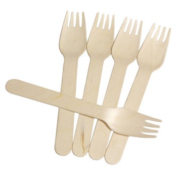Combo 5 set ( muỗng + dĩa + dao ) gỗ  dùng 1 lần xuất khẩu Châu Âu