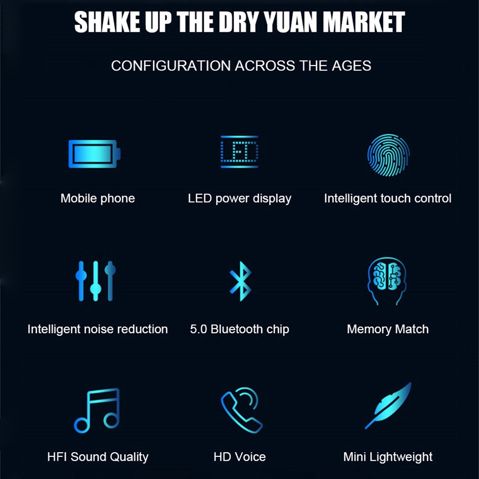 Tai Nghe Nhét Tai F9 Kết Nối Bluetooth 5.0 Có Micro Và Phụ Kiện