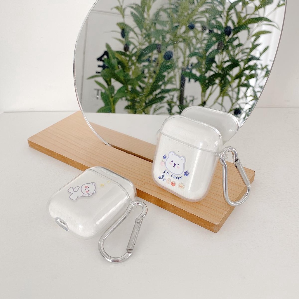 Cute Bear-shaped Airpods Case Soft TPU case Wireless headphone holster for Airpods 1/2/3 pro