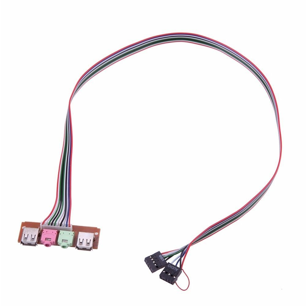 Bảng Mạch Mở Rộng Thẻ Âm Thanh 2 Cổng Usb Có Dây Cáp Nối Dài Cho Máy Tính