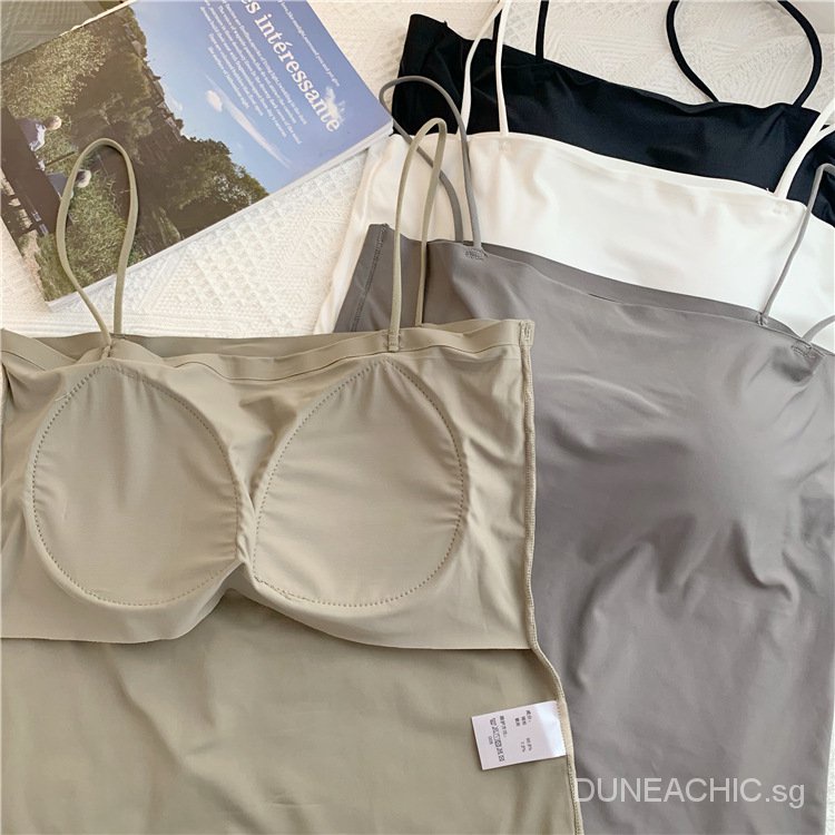 Áo hai dây DUNEA rYN1 màu trơn không gọng có đệm ngực thời trang cho nữ