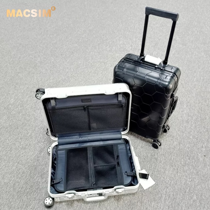Vali hợp kim nhôm nguyên khối MS1317 Macsim cao cấp màu đen