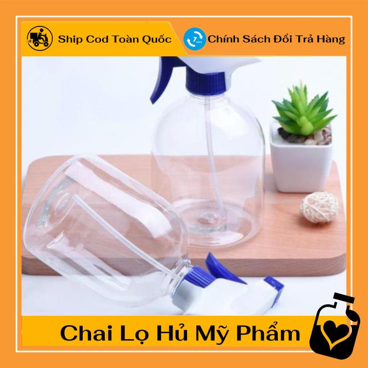 [TOP GIÁ RẺ] [500ml] Chai nhựa pet Vòi Xịt Kính 500ml Béo Lùn rỗng chiết mỹ phẩm ,Xưởng Chai Lọ