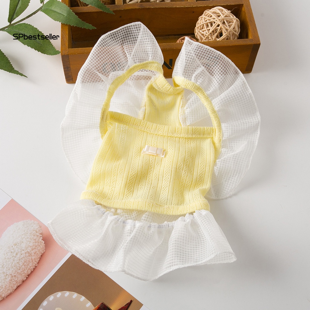 Spbestseller Đầm Tay Bay Xếp Ly Dễ Thương Có Thể Tái Sử Dụng Phù Hợp Với Mùa Hè Thoáng Khí Dành Cho Cún Cưng