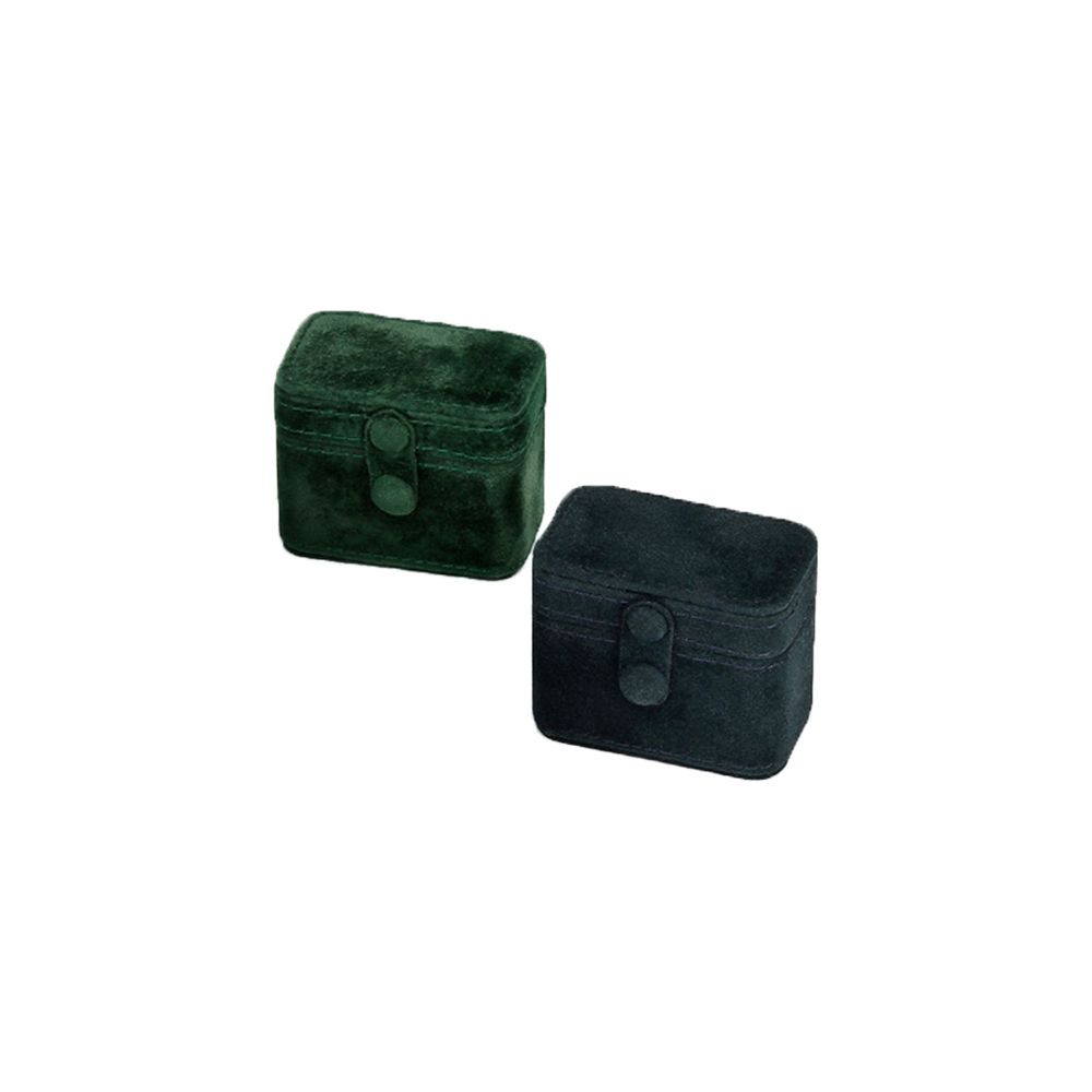 Hộp đựng trang sức nhẫn khuyên tai du lịch thiết kế mini bền đơn giản nhỏ gọn bằng vải nhung màu trơn tươi mới cho nữ