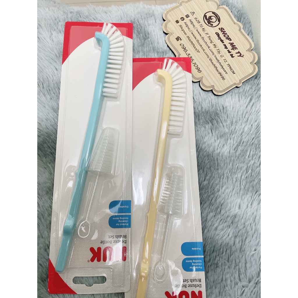 BỘ CHỔI CỌ BÌNH SỮA VÀ NÚM TI NUK DELUXE