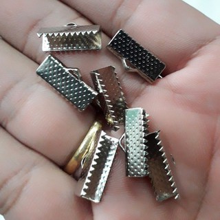 kẹp 2 lá 12mm màu trắng  100c = 18k/ gói [ sỉ phụ kiện làm vòng handmade ]