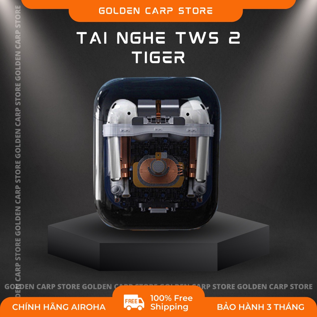 Tai Nghe TWS 5.0 Thế Hệ Thứ 2 Hổ Vằn Cao Cấp - Âm Bass Siêu Đỉnh - Pin Trâu