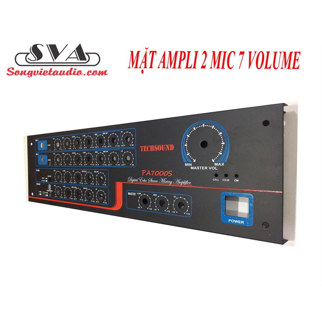 MẶT AMPLI MIC 7 VOLUME PA7000S