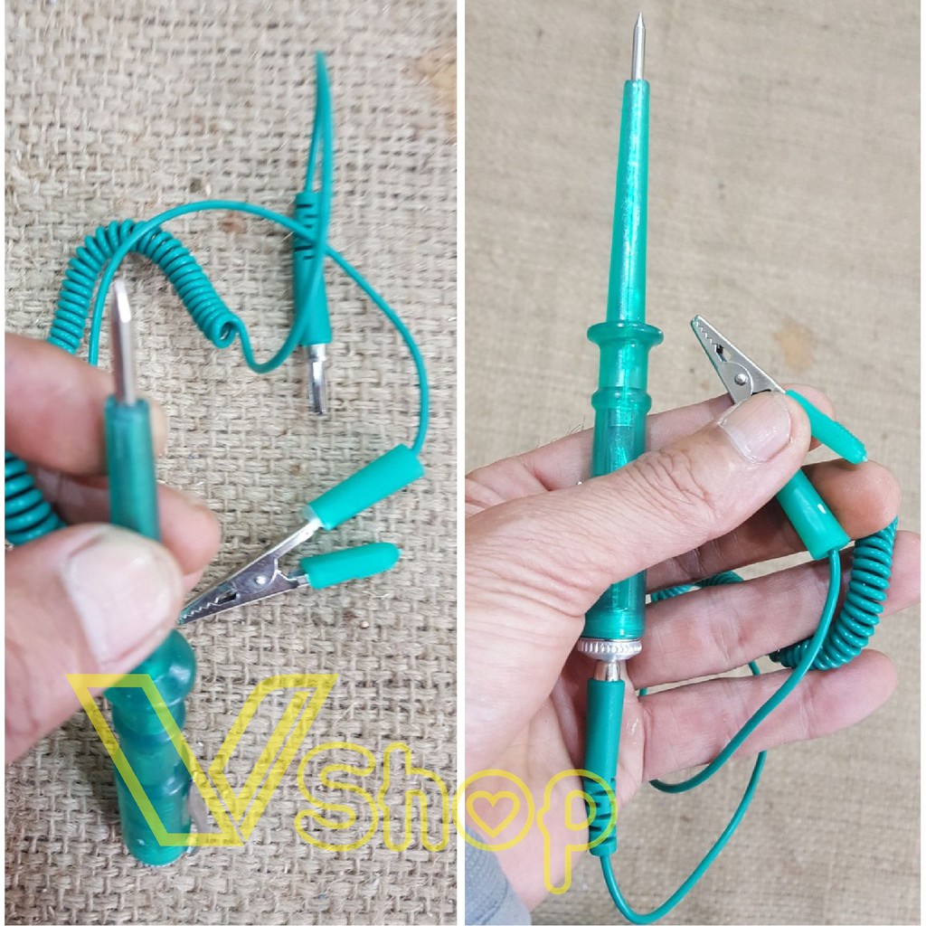 Bút thử điện, dụng cụ kiểm tra nhanh mạch điện, dây dẫn điện, ô tô, xe máy. Điện áp 6v, 12v, 24v. AC & DC