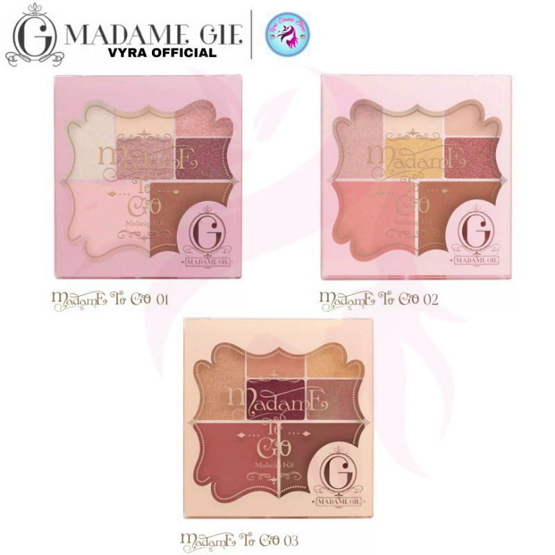 (hàng Mới Về) Bảng Phấn Mắt / Phấn Mặt Trang Điểm Vyramadame Gie Madame To Go