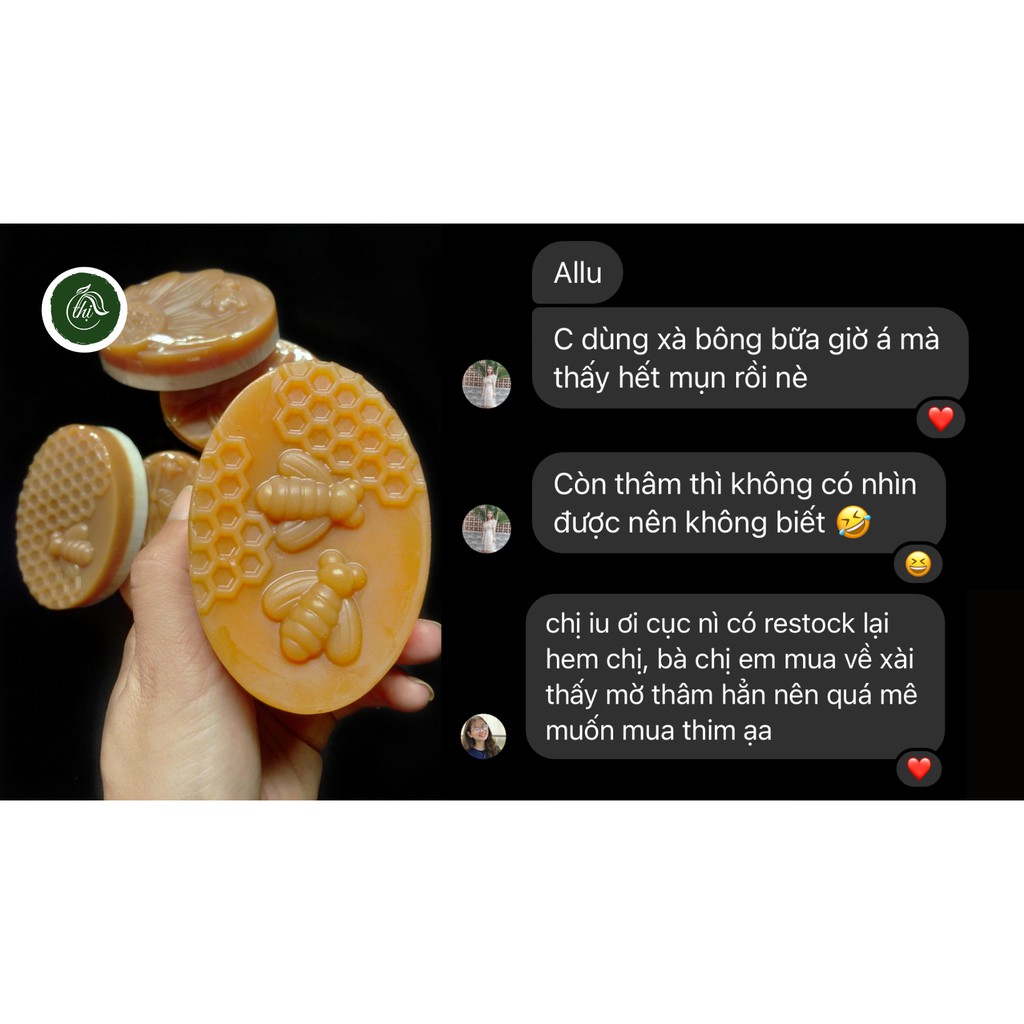 Xà phòng mờ thâm mụn TỔ ONG 2in1, giảm mụn, mờ sẹo thâm, dành cho mọi loại da mụn, nhạy cảm từ nhà THỊ_HANDMADE | BigBuy360 - bigbuy360.vn