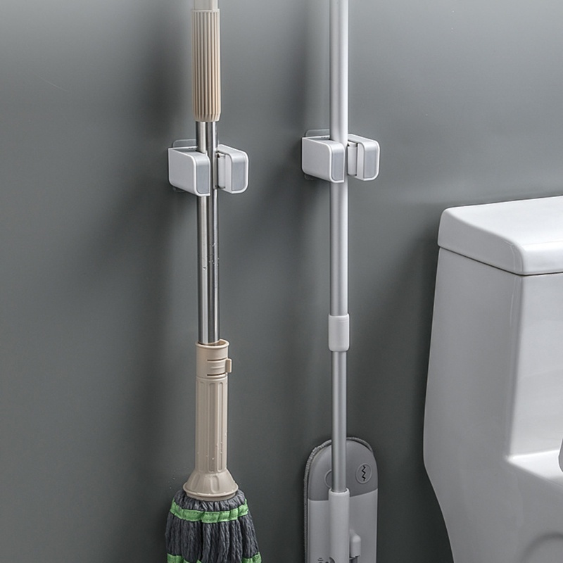 Giá Đỡ Cây Lau Nhà Gắn Tường Không Cần Đục Lỗ Tiện Dụng Cho Nhà Bếp / Phòng Tắm