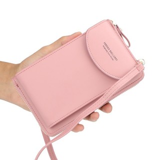 Túi Đeo Chéo Nữ Để Điện Thoại Nhiều Ngăn Dáng Đứng Chất Da Đẹp Mền Mịn size 18