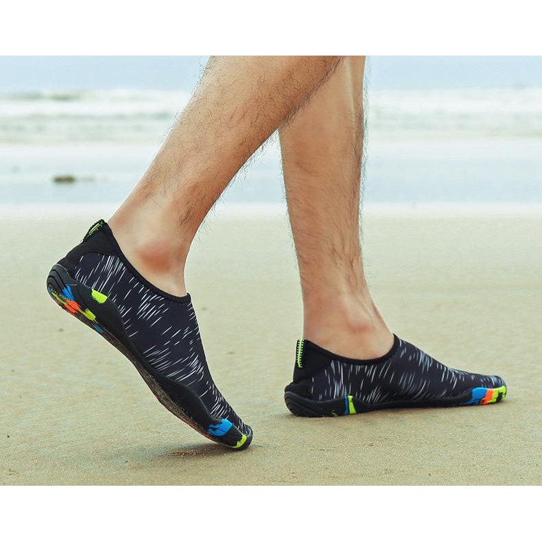 Giày Đi Biển, Đi Bơi, Tập Yoga bảo vệ chân - Đen sọc trắng