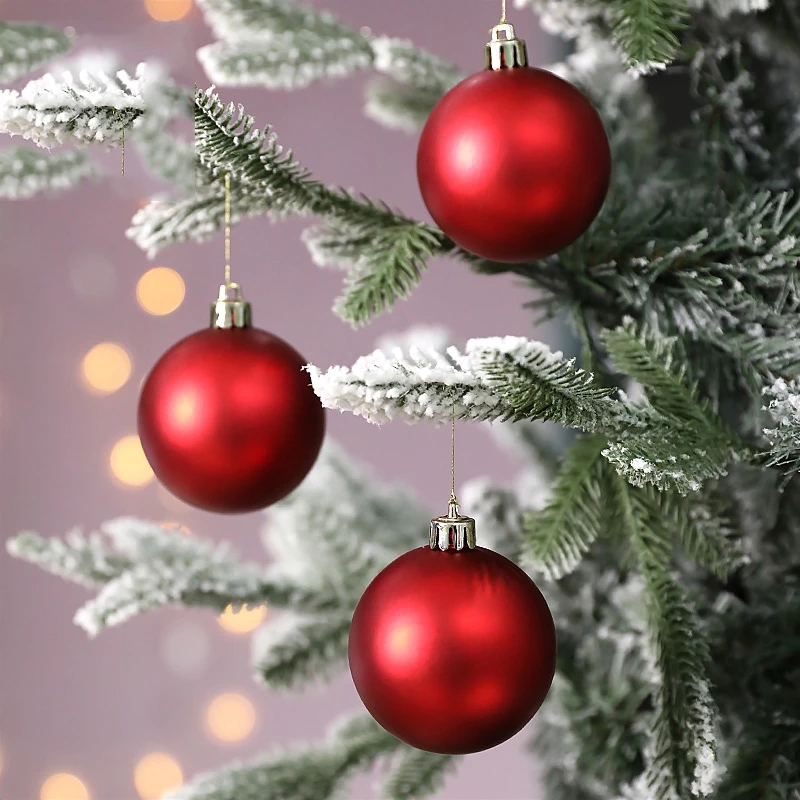 Trái Châu 4 / 6 / 8cm Trang Trí Cây Thông Giáng Sinh