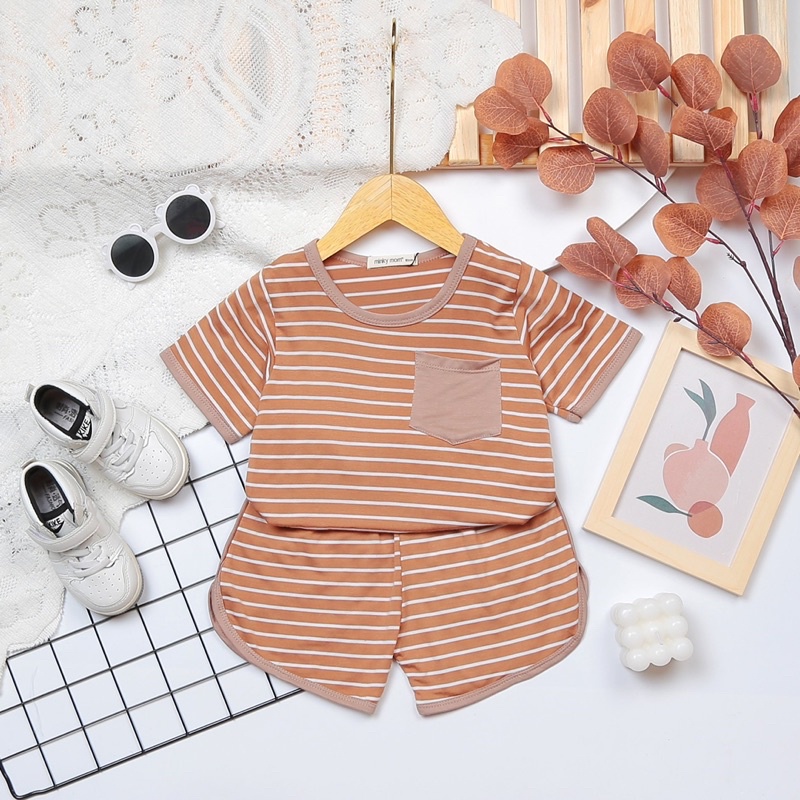 bộ minky mom cộc dệt nhiều màu co giãn mềm mịn cho bé