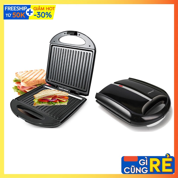 Máy nướng bánh mì, nướng thịt bản rộng Sokany đôi