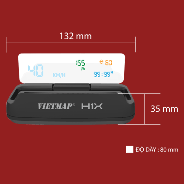 Màn hình hiển thị thông tin Vietmap HUD H1X [Xenon Aozoom] | BigBuy360 - bigbuy360.vn