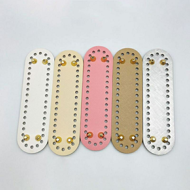 Đế da hình Oval đục lỗ sẵn làm túi xách Sz 18 * 5cm