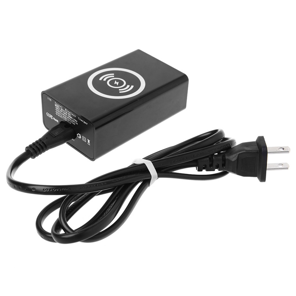 Đế sạc không dây kèm 4 cổng cắm USB tiện dụng