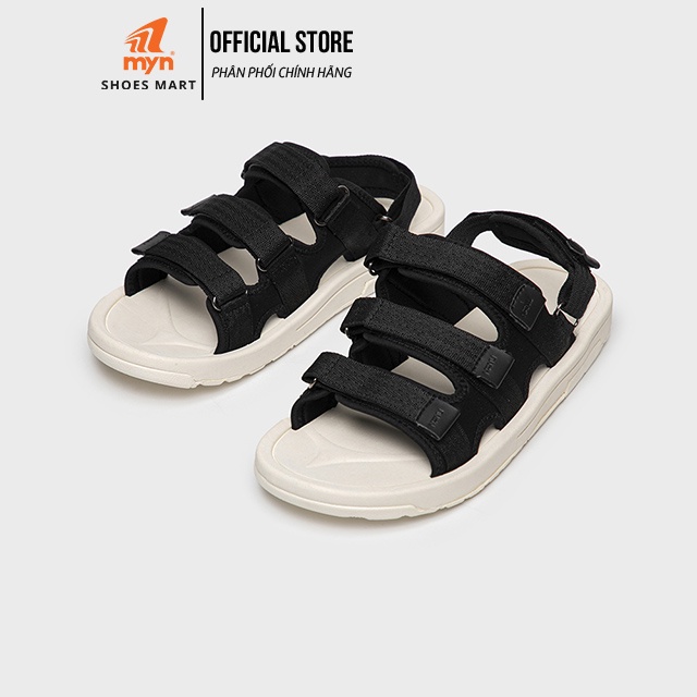 Giày Sandal Nữ Nanu 05 3 quai Grey White Ulzzang