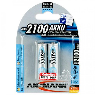Pin sạc tiểu aa 2100mah ansmann chính hãng vỉ 2 viên
