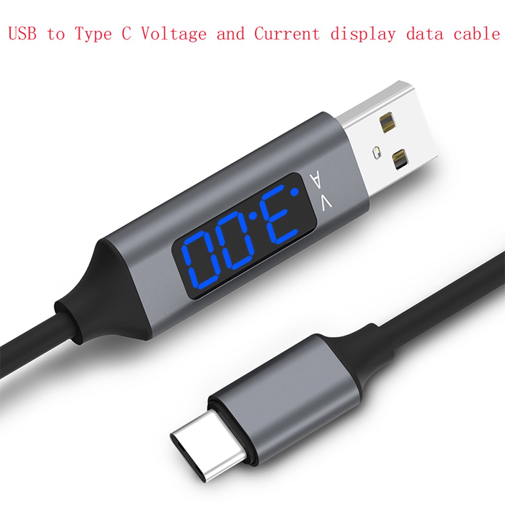 UtakeQC 3.0 USB Type C Fast Charging Data Cable With Voltage Current LED Display