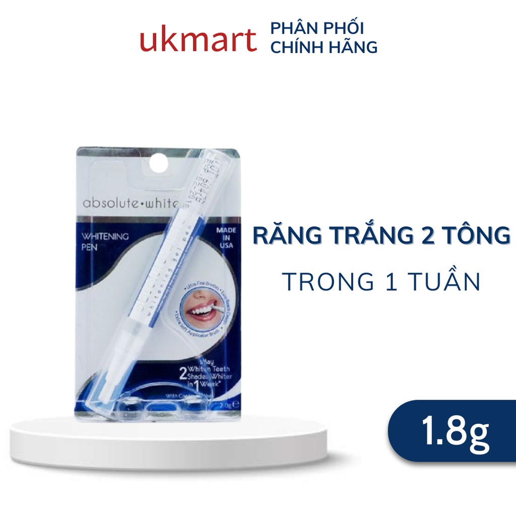 Bút Tẩy Trắng Răng Trắng 2 tông chỉ trong 1 tuần DR FRESH absolute white Whitening Gel Pen UK