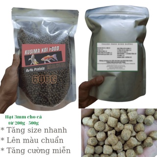 Cám cá koi kusima koi food loại 3mm cám cho cá koi, mồi câu cá chép